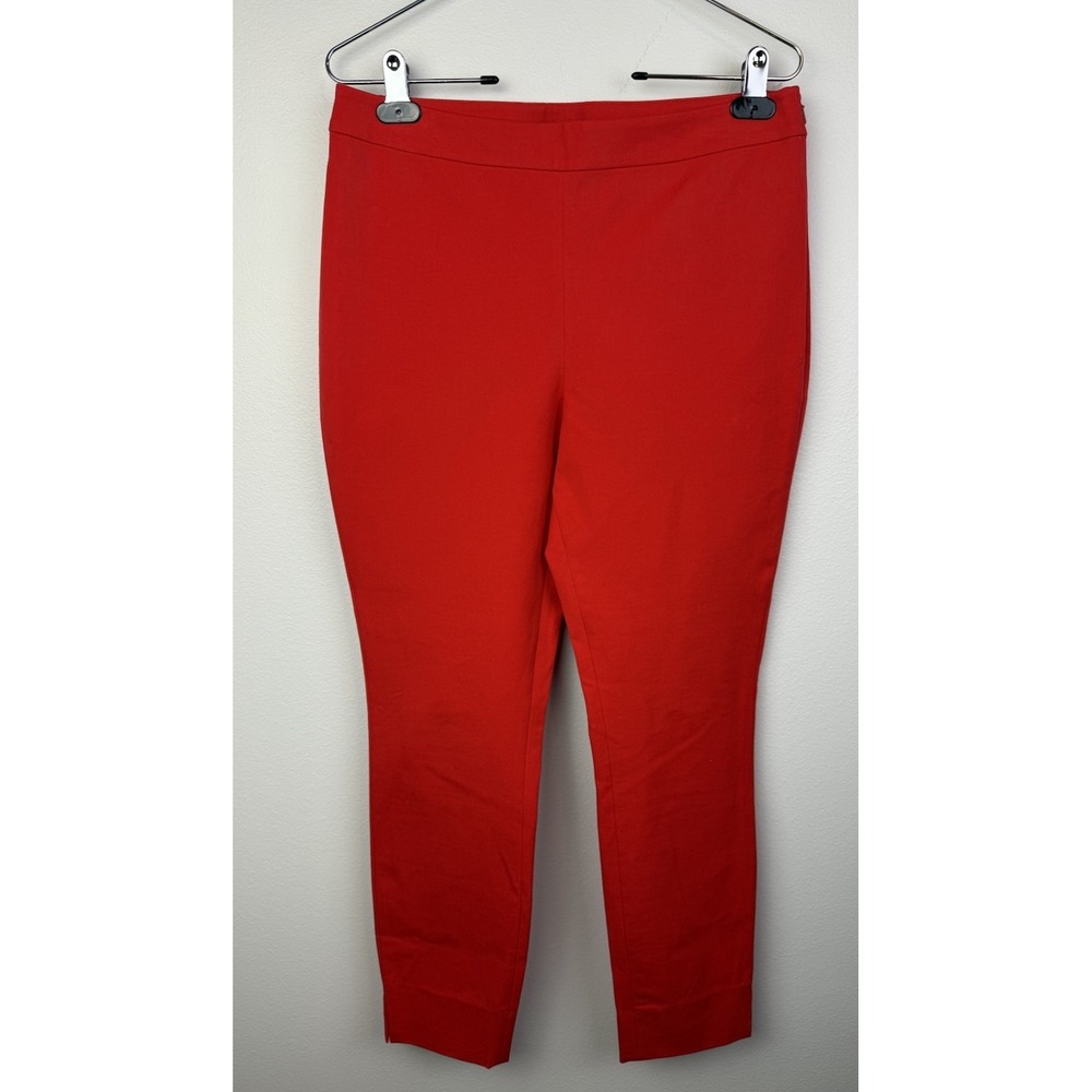 Macys 1901  Red Dress Pants Flat‎ Front Cropped Ankle size 10 NWOT